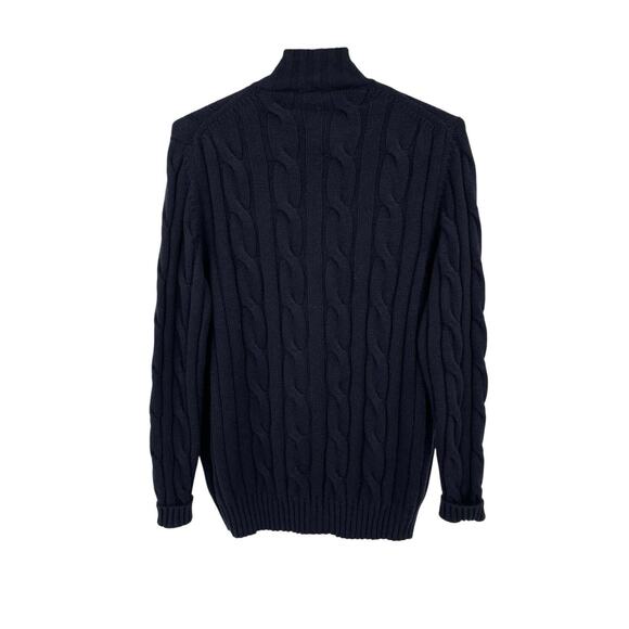 Doriani Cashmere Cardigan Sweater Full Zip Cable Knit Blue Men's Size 60 XL - Picture 6 of 16